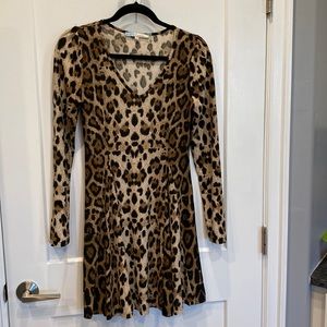 Sliming Animal Print Dress